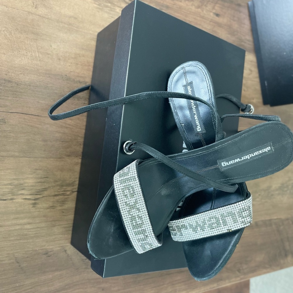 Alexander Wang Jane Logo crystal Sandal